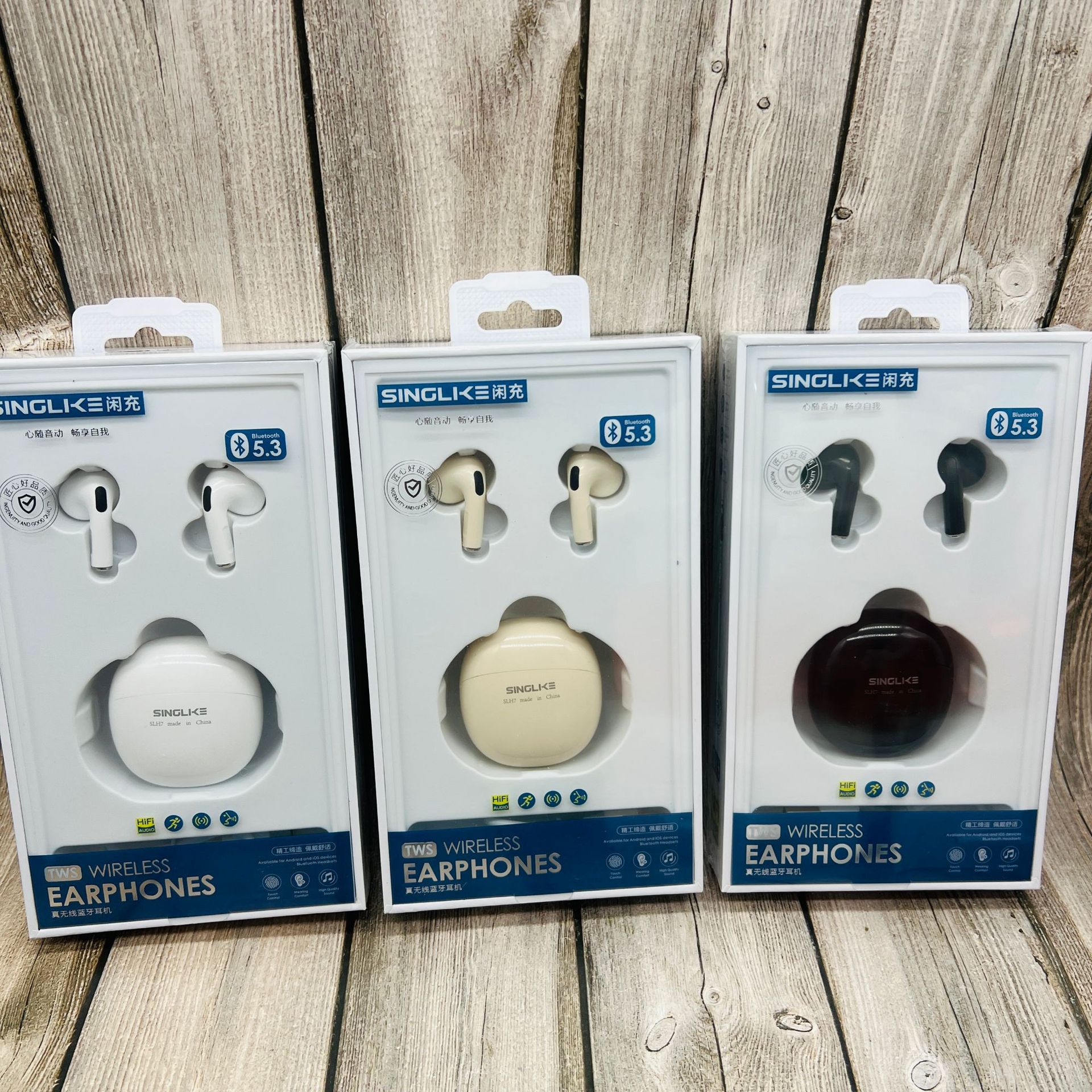 Auriculares Bluetooth, nuevos teléfonos inteligentes colgantes, auriculares Bluetooth, adecuados para teléfonos Android al por mayor