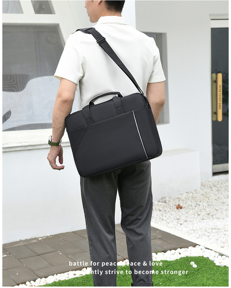Notebook bag and handbag are suitable for Lenovo, Huawei, Apple, Dell, HP, ASUS, business trip briefcases, and can be carried diagonally on one shoulder undefined