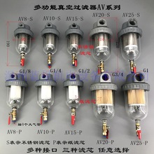 真空泵空气过滤器负压设备进气油水杂质滤芯1.2寸1.5寸汽水分离器