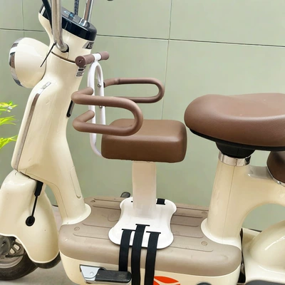 Seat Niu Motorcycle with Child – Electric car child seat - thickened-big-hummer-white-single-seat-armrest-fence