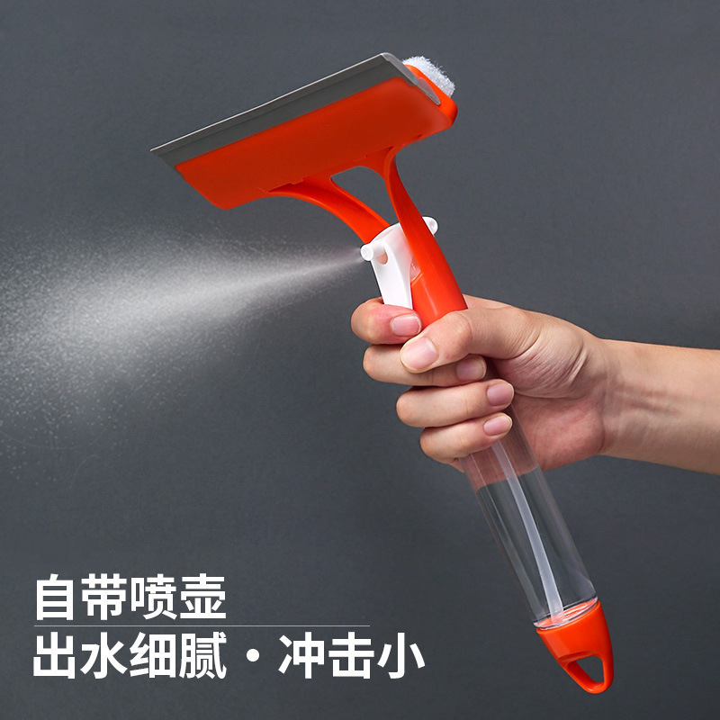 Raspador de vidrio multifuncional integral con pulverización de agua limpiador de vidrio 3 en 1