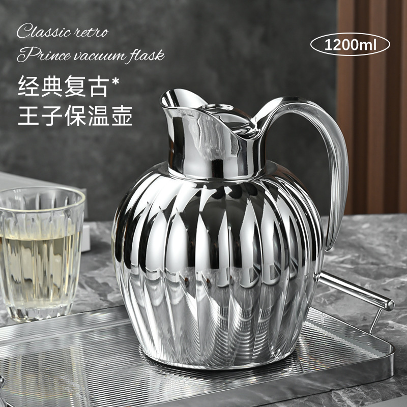 Scandinavian Accessible Luxury Creative Thermos Pot High-End Hotel Utensils Artistic and Practical Household Hot Water Pot Stainless Steel Coffee Pot
