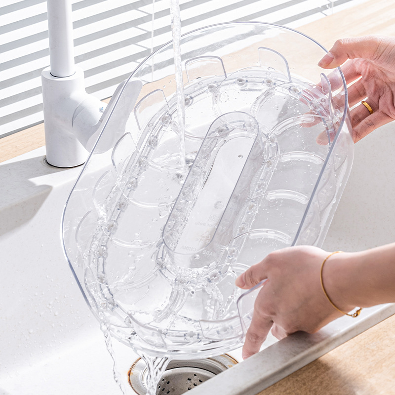 Refrigerator Rotating Rack Jam Can Storage Box Kitchen Countertop Seasoning Bottle Organizer Transparent Tray