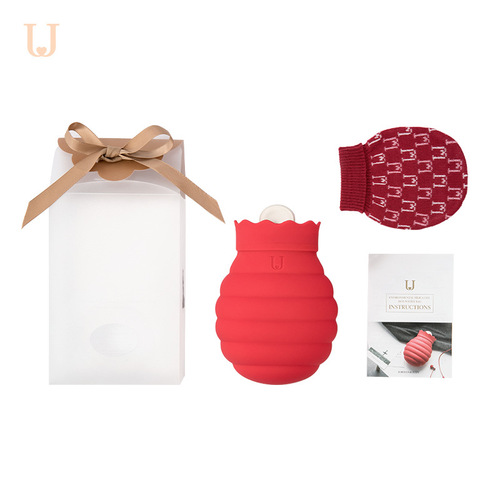 Jordan Judy silicone hot water bottle, waterproof and explosion-proof, silicone microwave heating hot water bottle 