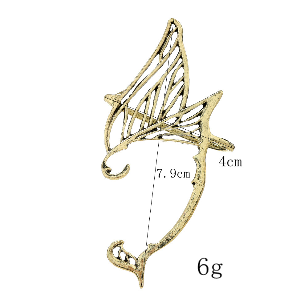 11g Weight Earrings Classification 1 Piece Quantity Holiday Occasion Alloy Material Wings Pattern Unisex Gender Plating, Hollow Out Design Fashion Style Fashion Wings Alloy Plating Hollow Out Unisex Earrings 1 Piece 3