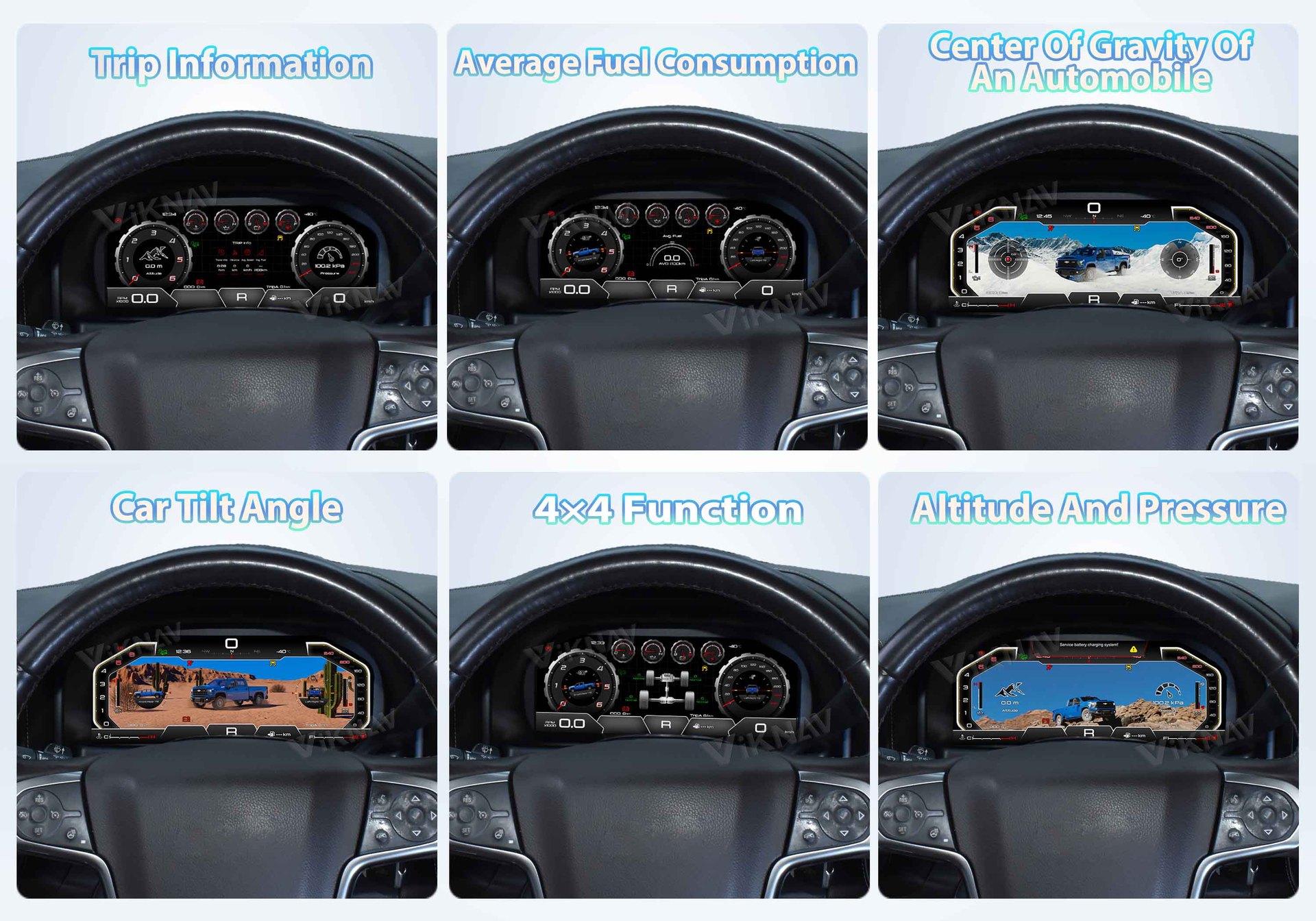 Suitable for Chevrolet Silverado GMC SIERRA14-18 models 13inch HD LCD instrument modification