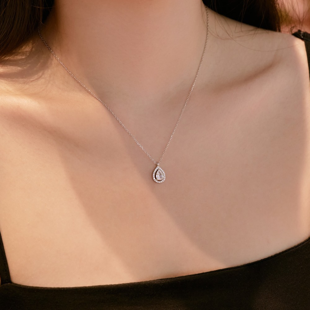 Holiday, Daily Occasion Casual Simple Style Streetwear Water Droplets Sterling Silver Plating Zircon Women's Jewelry Set