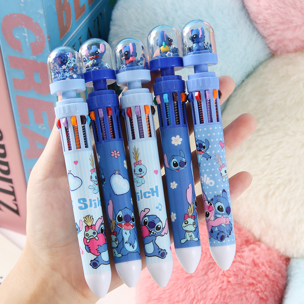 Cartoon Stevie paisaje bolígrafo de diez colores lindos de alto valor de cara 10 colores en bolígrafo estudiantes de papelería