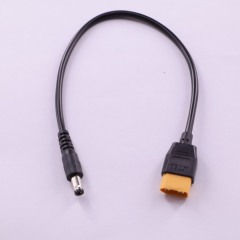 XT60公头转DC5521 5525公头20AWG5A电流无人机等设备充电线