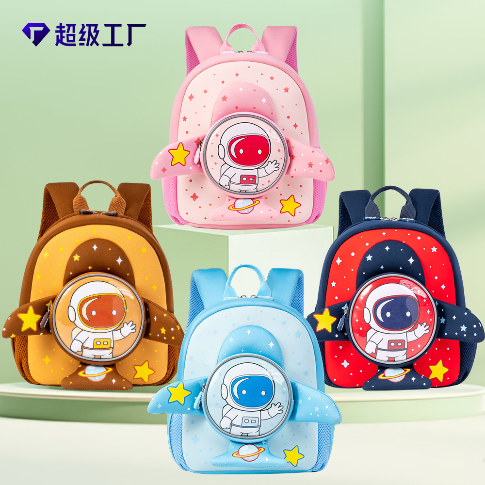 Mochila Infantil de Astronauta de Neopreno Reflectante de Seguridad para Jardín de Niños
