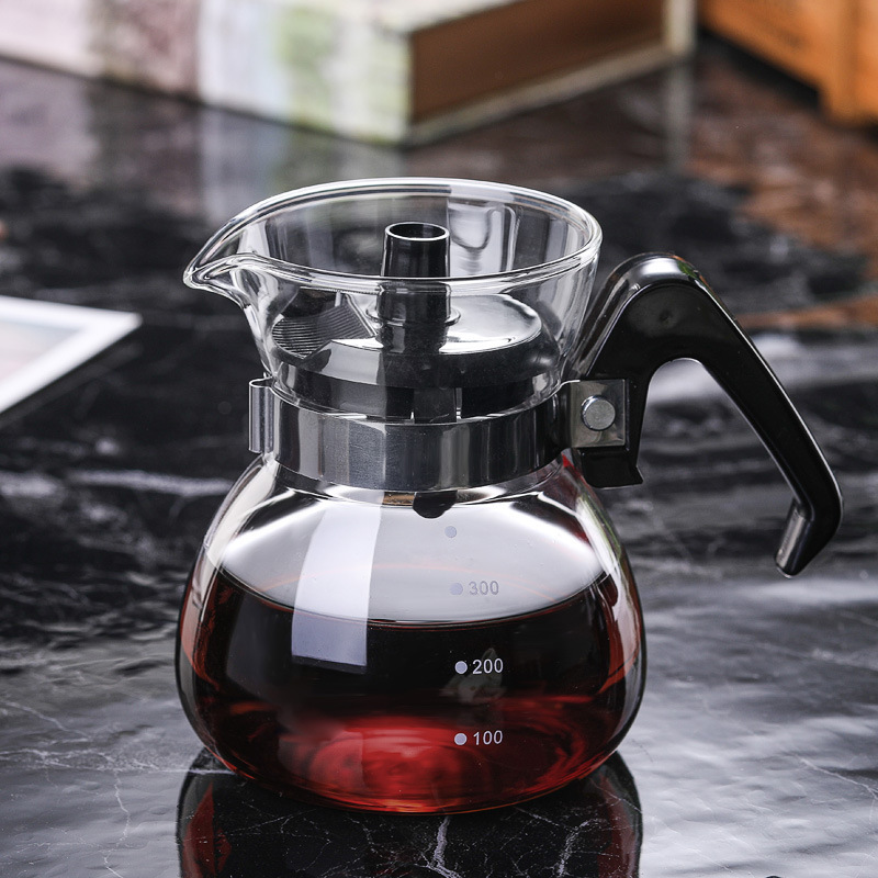 Manufacturers supply new 400 ml sharing pot thickened glass coffee pot household pot gift logo Manufacturers supply new 400 ml sharing pot thickened glass coffee pot household pot gift logo