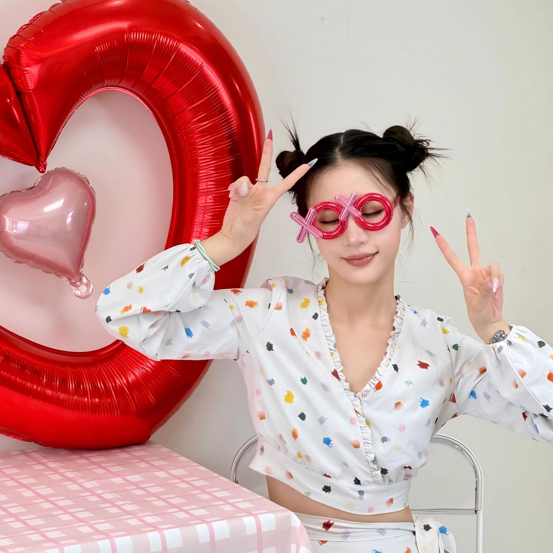 Gafas Decorativas de Corazón para San Valentín de Plástico ABS para Fiestas y Celebraciones