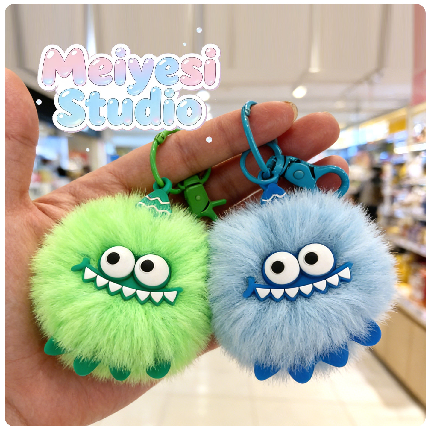 Bonita pequeña sociedad de dinosaurios imitación de cabello de cabello colgante de piel de hierba super lindo juguete de peluche llaveras muñecas colgante de dinosaurio al por mayor