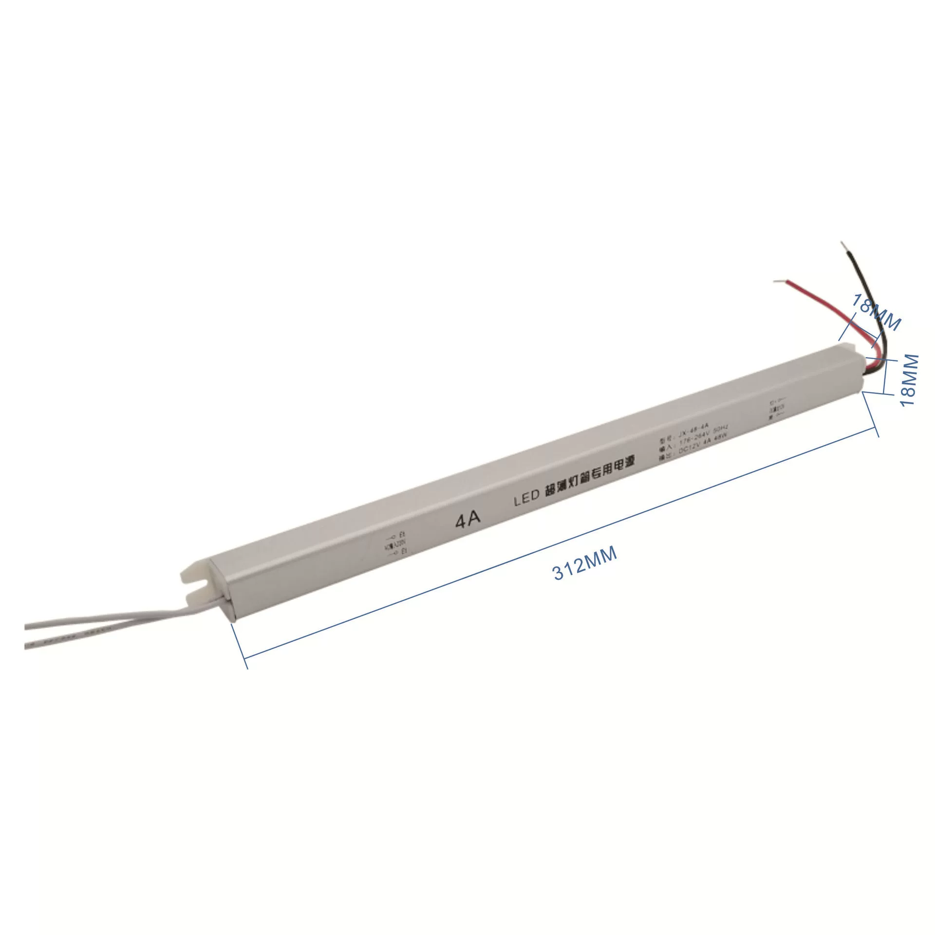 Ультратонкий LED блок питания, клавишный выключатель, трансформатор для светодиодной ленты, 220 В → 12 В, 48 Вт