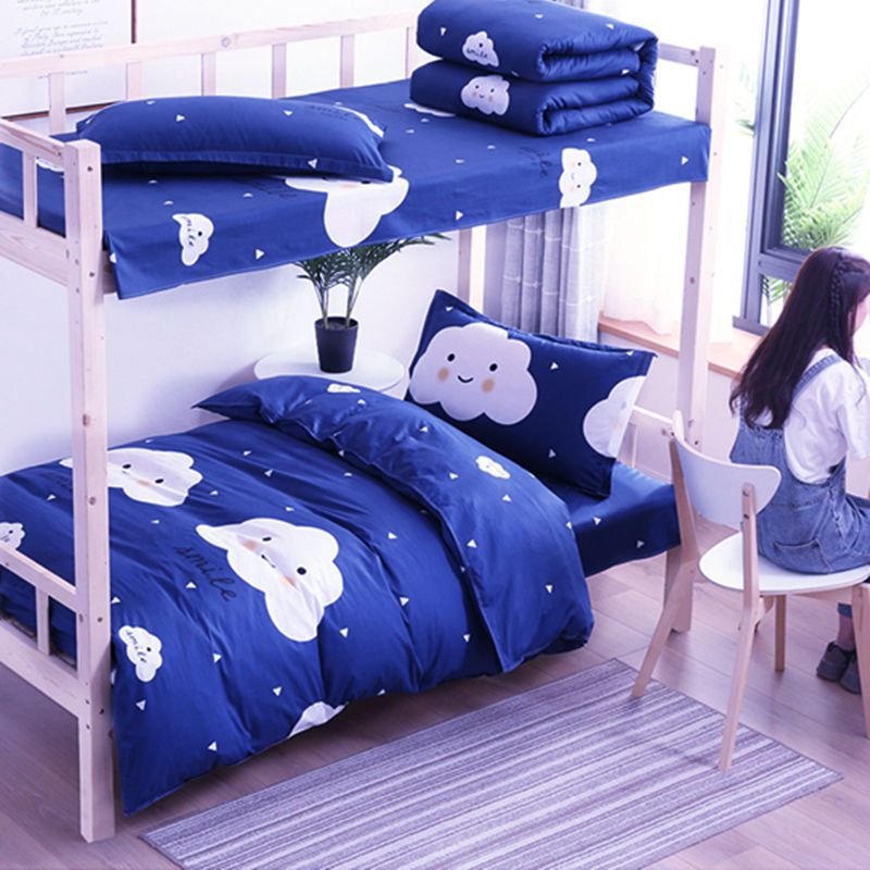 Bedding Four-Piece Set Double Single Bed Three-Piece Set Bunk Bed College Student Dormitory Quilt Cover Junior High School Student Dormitory Bed