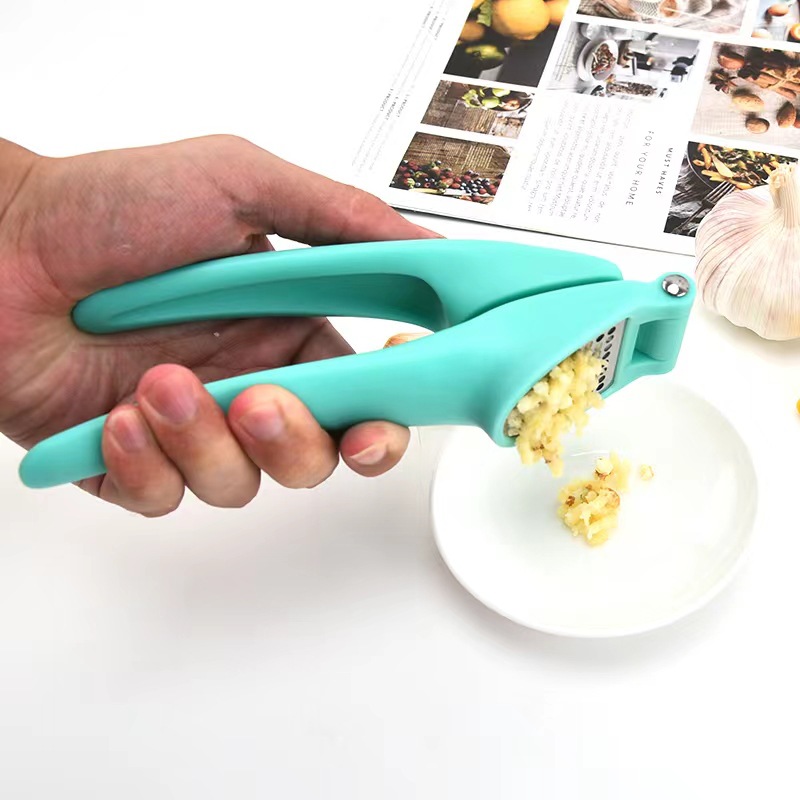 Manual Garlic Press Plastic Mashed Garlic Clip Stainless Steel Garlic Mash Garlic Mash Tool Multifunctional Ginger Grinder Mud Grinder