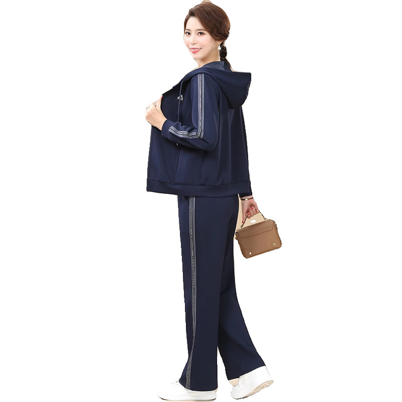 200斤高档大码运动服套装女2025新款中年妈妈宽松休闲两件套冬季|undefined
