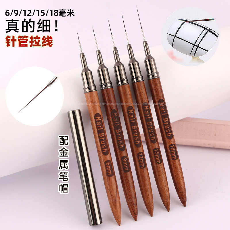 Juego de bolígrafos de dibujo de tubo de aguja de manicura ultrafina de cardamomo, bolígrafo de dibujo de sándalo, pincel para salón de uñas, bolígrafo de pintura especial, bolígrafo de línea de gancho