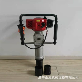 户外防汛打桩机 小型柴油汽油手持打桩机 便携式堤岸加固植桩机