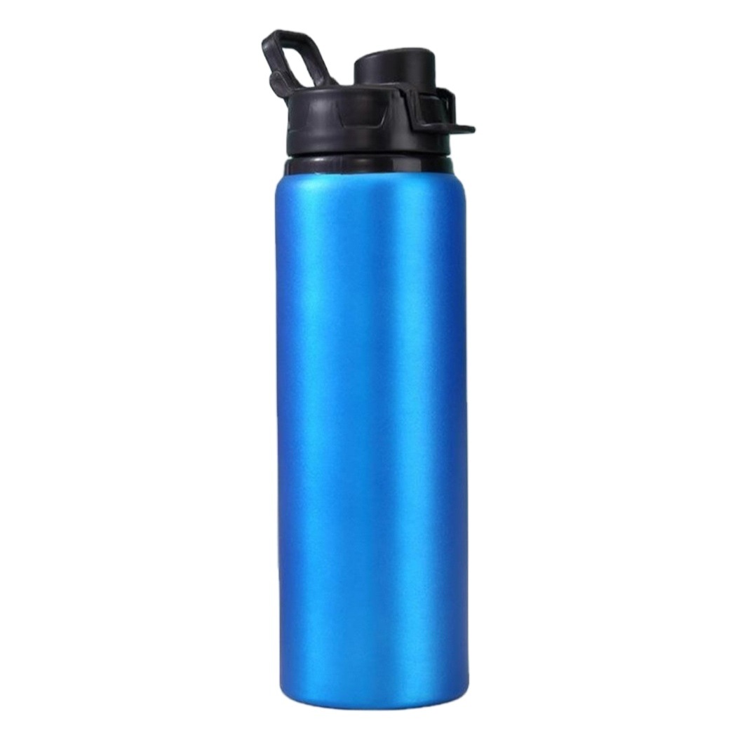 De una sola capa boca grande taza de aluminio recto americano botella de boca grande de aluminio deportes hervidor de agua al aire libre botella de agua fría logotipo impreso