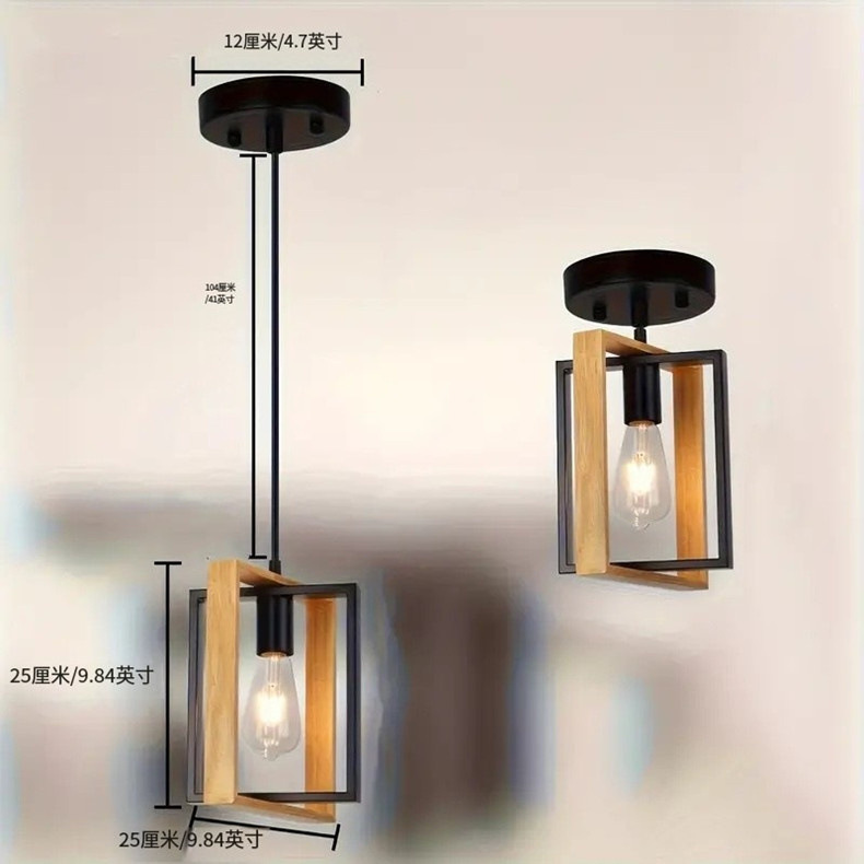 Transfronterizo para Amazon lámpara de sala de estar estilo industrial norteamericano madera sólida lámpara de mesa de restaurante candelabrera de hierro forjado 6270