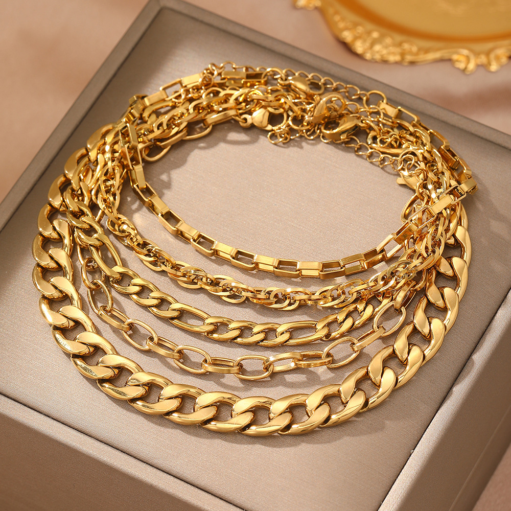 Minimalist Layered Bracelet Set For Women Stackable Jewelry_voghion.com
