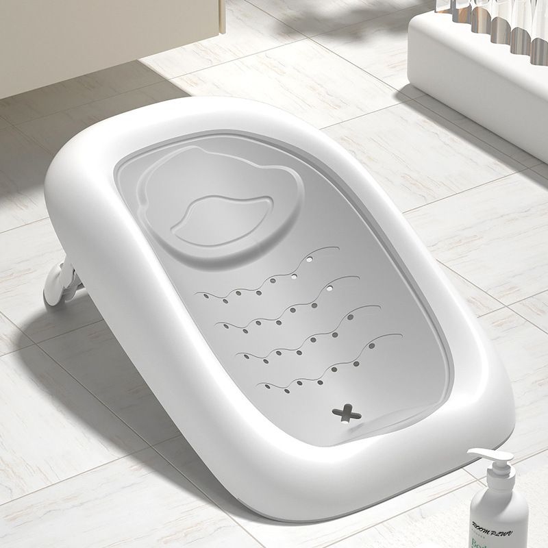 Baños infantiles artefactos para sentarse y acostarse bañera infantil universal estampado bañera cama de baño de malla de baño artículos recién nacidos rack de baño