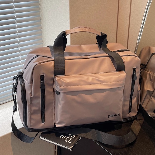 Large-Capacity Gym Bag, Logo Travel Bag, Expandable Business Trip Luggage Bag, Dry and Wet Separation, Independent Shoe Compartment, Swimming Bag