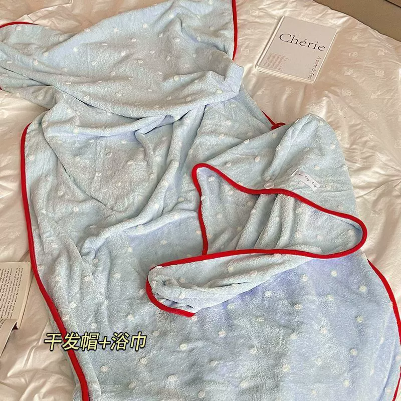 珊瑚绒创意雪花点点毛巾面巾学生宿舍清洁洗脸洗澡毛巾家用吸水