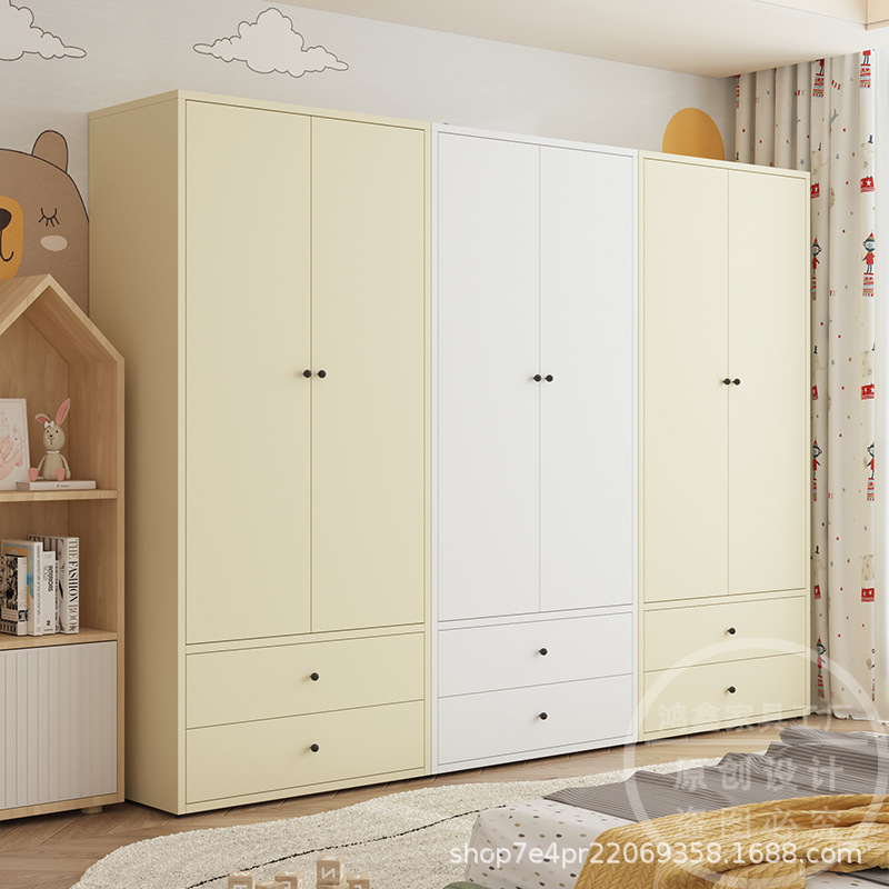 New Metal Children's Clothing Wardrobe for Home Bedroom, Steel Formaldehyde-Free Simple Assembly Baby Wardrobe, Sturdy Iron Type