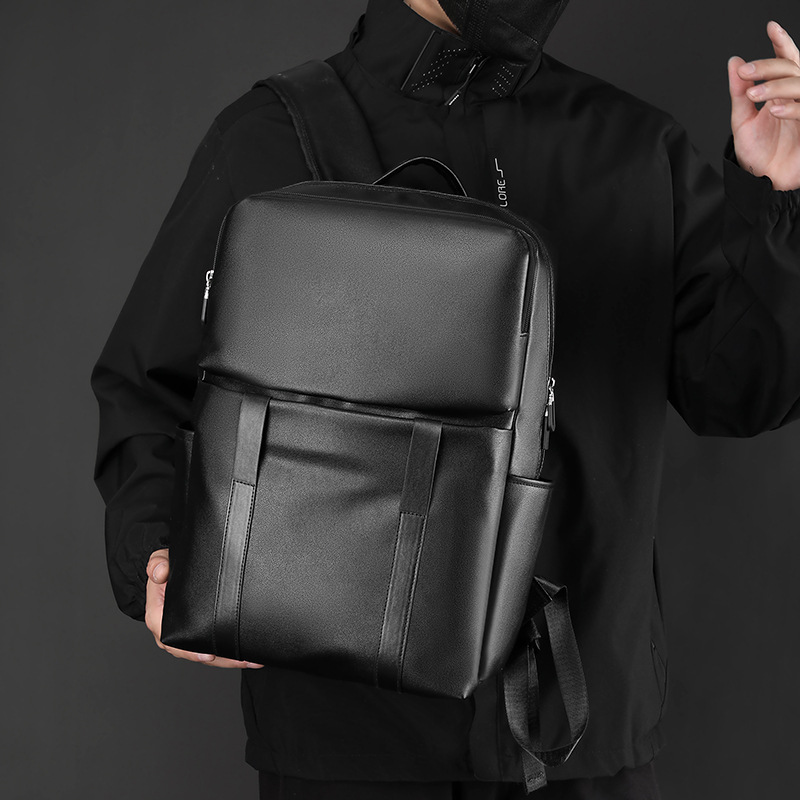 Transfronterizo moda mochila de viaje de los hombres de trabajo de viaje bolsa de computadora PU de moda de gran capacidad mochila estudiante