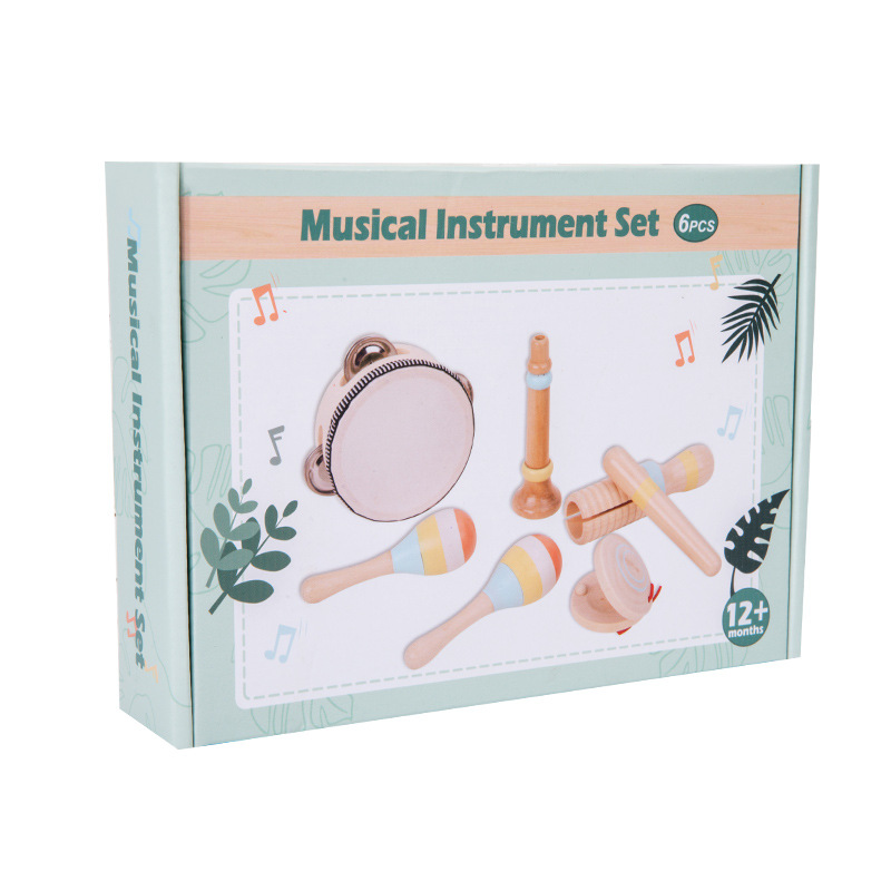 Madera Monthi bebés educación temprana tranquilizar campana de la cama Orf campana de la mano bebé agarrar campana campana instrumento musical juguete