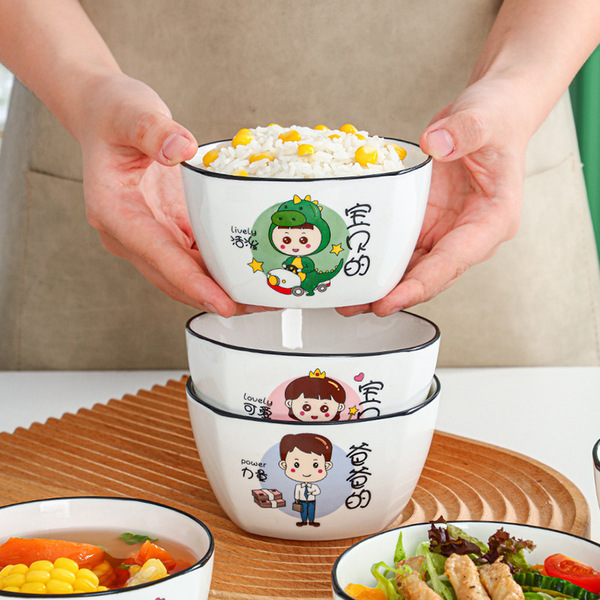 Parent -child bowl new family personalized family four -family bowl…