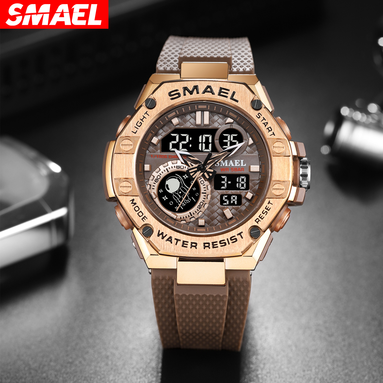 SMAEL Smale Venta caliente reloj de los hombres deportes al aire libre cronómetro electrónico cronómetro multifunción reloj deportivo 8068