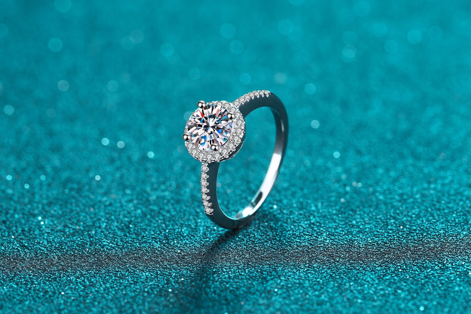 Rings Classification 1 Piece Quantity 925 Sterling Silver Moissanite Zircon Flower Rings