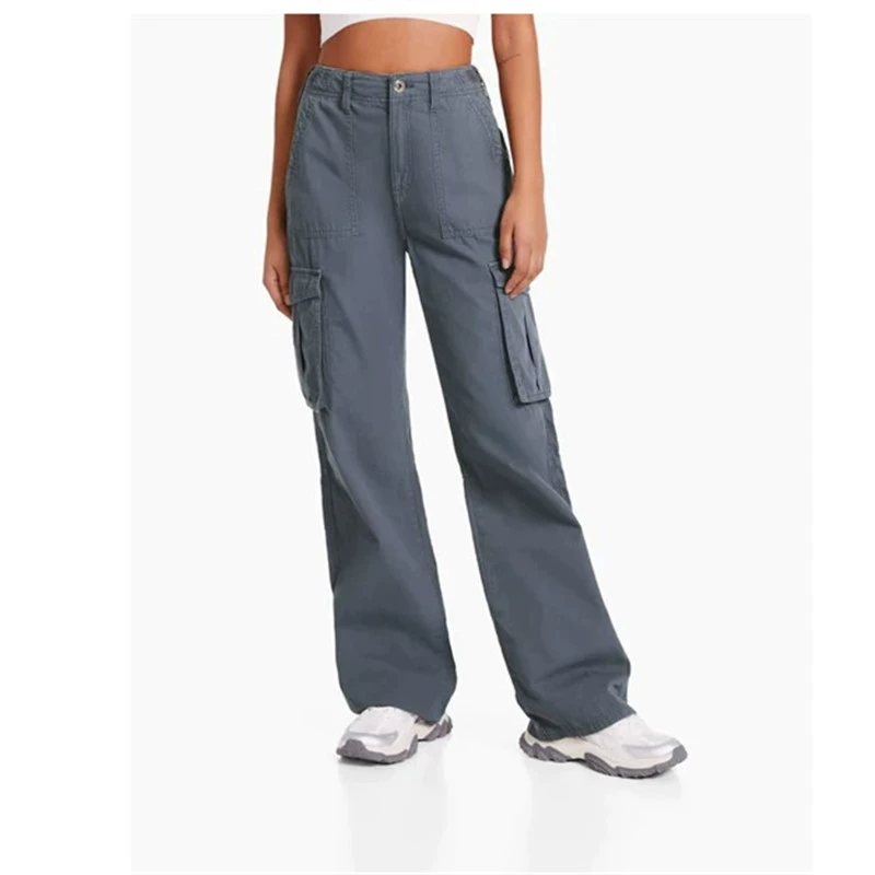 Весна и лето 2023 трансграничные Новые комбинезоны Amazon Army Green горячие девушки с высокой талией Регулируемые Прямые инструменты