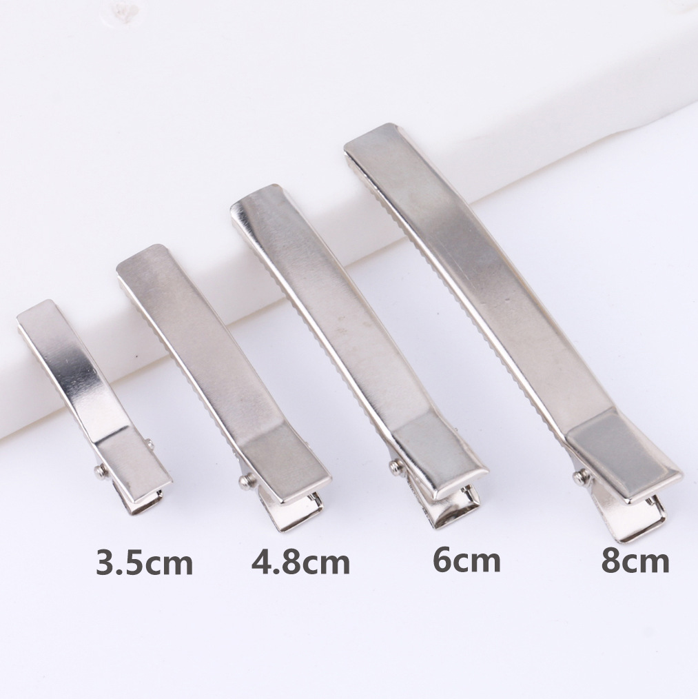 Square Clip Duckbill Clip Thickened Widened Hairpin Accessories Metal DIY Accessories Thin Narrow Spring Clip Iron Clip