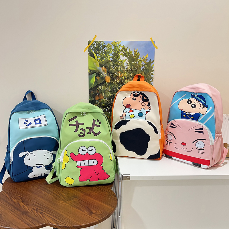 New Backpack Crayon Shin-Chan Large Capacity Cartoon Student School Bag Ultra-Light 3D Printing Cute Cross-Border Trendy Backpack