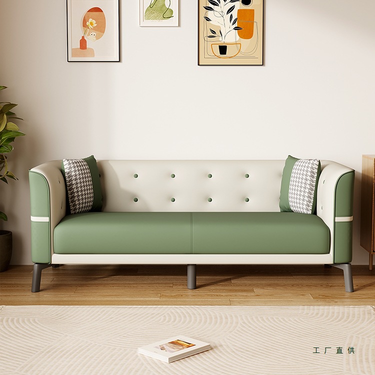 Trendy Light Luxury Small Apartment Sofa Nordic Two to Three Person Bedroom Living Room Sofa Rental Apartment Shop Small Sofa