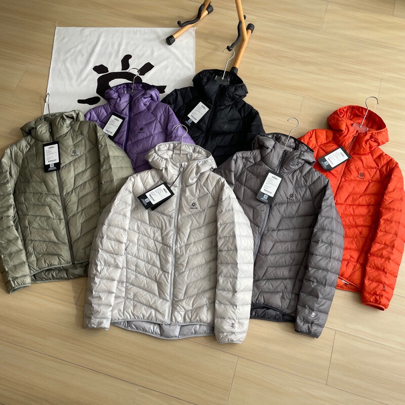 Kaijia Little Sun down Jacket Goose down Warm Outdoor Hiking Coat Unisex Lightweight New Short Hooded Jacket
