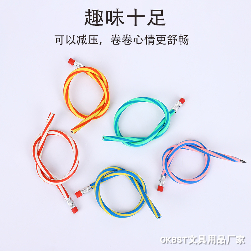 Lápiz suave plegable constantemente magia se puede doblar a voluntad dibujos animados lindo estudiante papelería creativa alentar pequeños premios