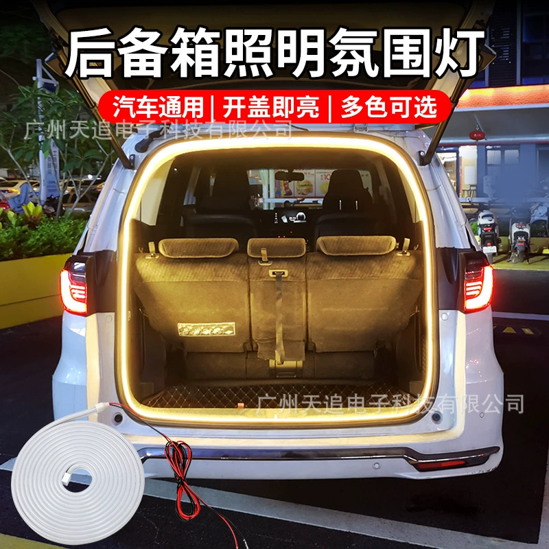 Небо гоняются за автомобильным багажником с атмосферой на багажнике с атмосферой на светильнике