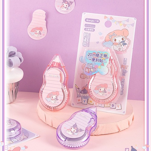 Sanrio 20m correction tape Lolita series Kuromi cute post-it correction tape for girls with good looks