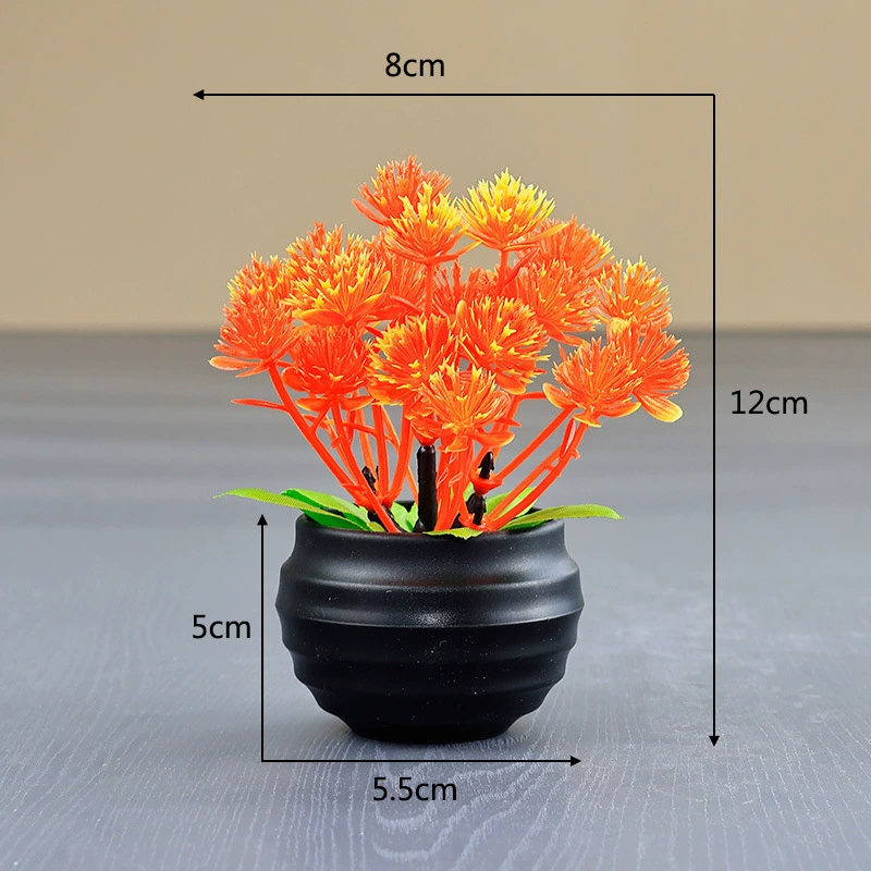 Plastic artificial plant, decorations for office, small pot, (Cross-border trading)