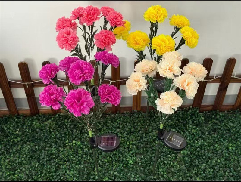 led太阳能灯地插灯彼岸花百合花玫瑰花仿真花蒲公英草坪铜线灯串|undefined