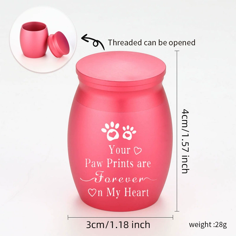 Домашнее животное урна для волос металлическая мемориальная герметичная Водонепроницаемая надпись имя 40*30 мм алюминиевая свеча чашка Ароматерапия
