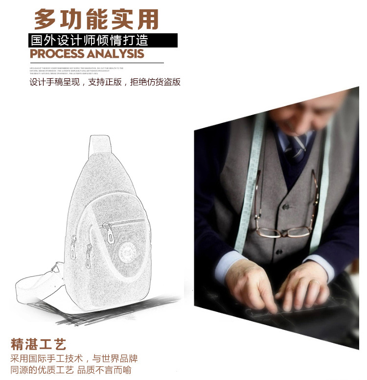 New men's chest bags, Korean-style single-shoulder bags, crossbody bags, men's and women's backpacks, Korean-style casual canvas bags, wholesale from manufacturers undefined