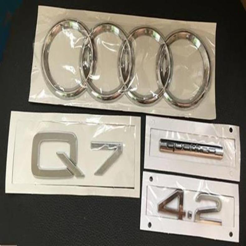Suitable for FAW Audi Q7, rear emblem sticker for 3.0T engine, 3.6 engine, and 4.2 engine, with numerical rear emblem