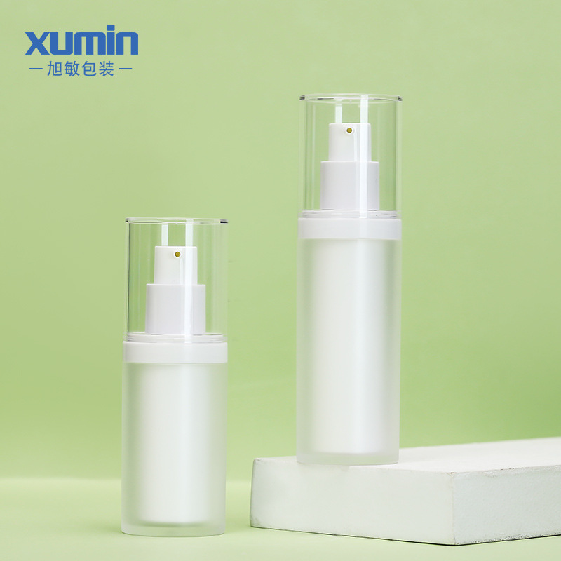 Botella de vacío con revestimiento reemplazable Xumin de 15 ml, botella transparente para rellenar crema para ojos, botella esmerilada de 30 ml para loción o esencia, ecológica