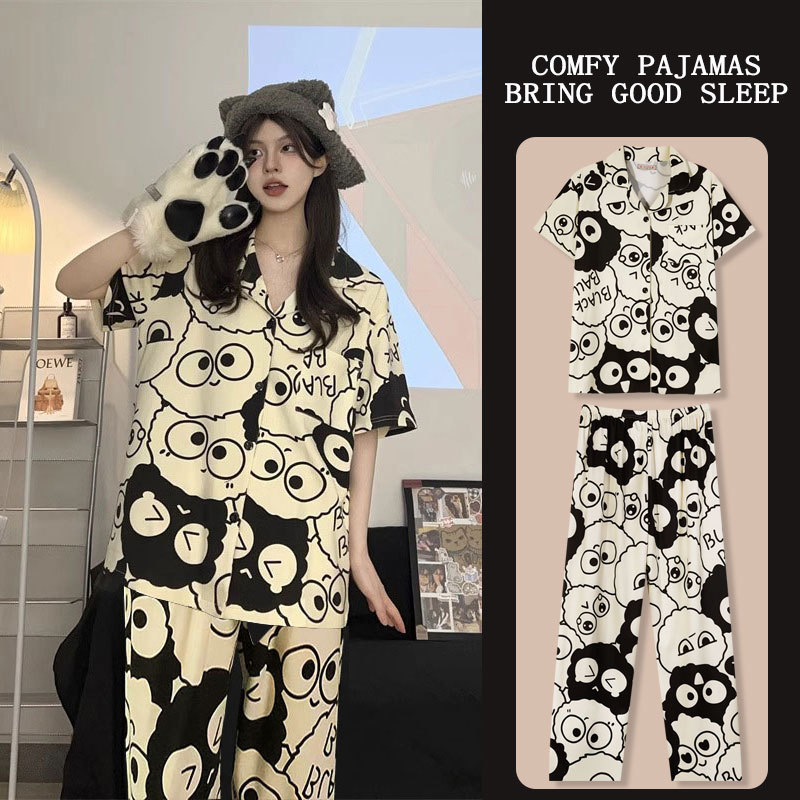 D.M-117 Short-long cartoon coal ball cardigan